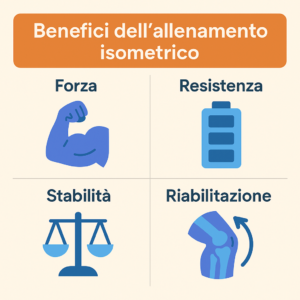 benefici allenamento isometrico infografica