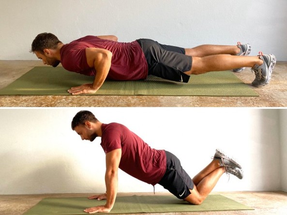 Allenamento, eseguire push casa