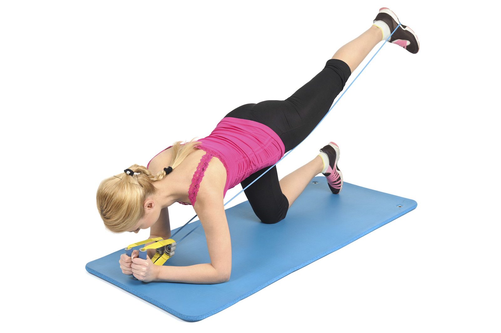 Allenamento, - tonificare gambe glutei elastico
