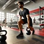 Atleta che esegue il Farmer Walk in palestra