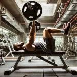 Atleta che esegue la Larsen Press in palestra