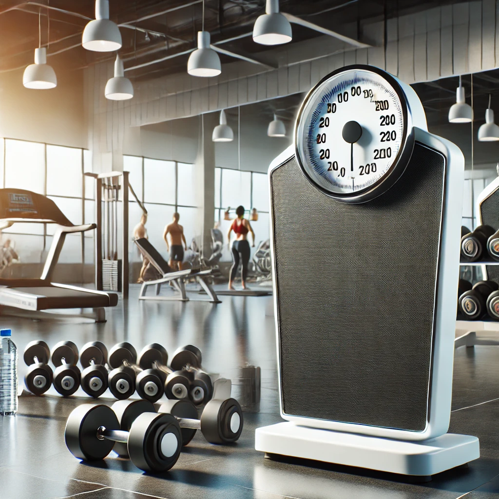 Bilancia in primo piano in palestra