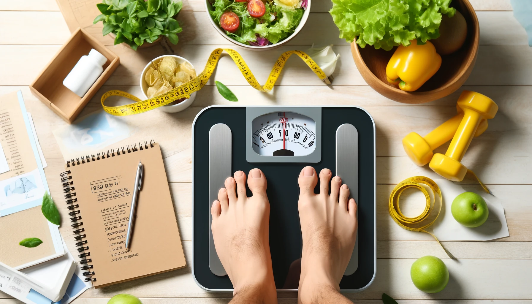 Bilancia e alimentazione per perdere peso in palestra