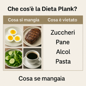 dieta Plank cosa mangiare e cosa evitare